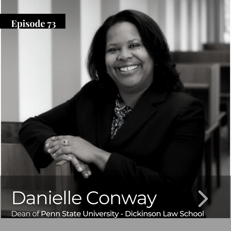 Today I’m talking with Danielle Conway - Dean of Penn State University’s Dickinson Law School. Dean Conway is a leading expert in procurement law, entrepreneurship, intellectual property law, and licensing intellectual property. She joined Dickinson Law after serving for four years as dean of the University of Maine School of Law and 14 years on the faculty of the University of Hawaii School of Law. Dean Conway also served in the US Army for 27 years of combined active, reserve, and national guard service. She retired in 2016. Her scholarly agenda and speeches have focused on, among other areas, advocating for public education and for actualizing the rights of marginalized groups, including Indigenous Peoples, minoritized people, and members of rural communities. 
She has a fascinating story and background. I’m confident you’ll enjoy hearing all about it.