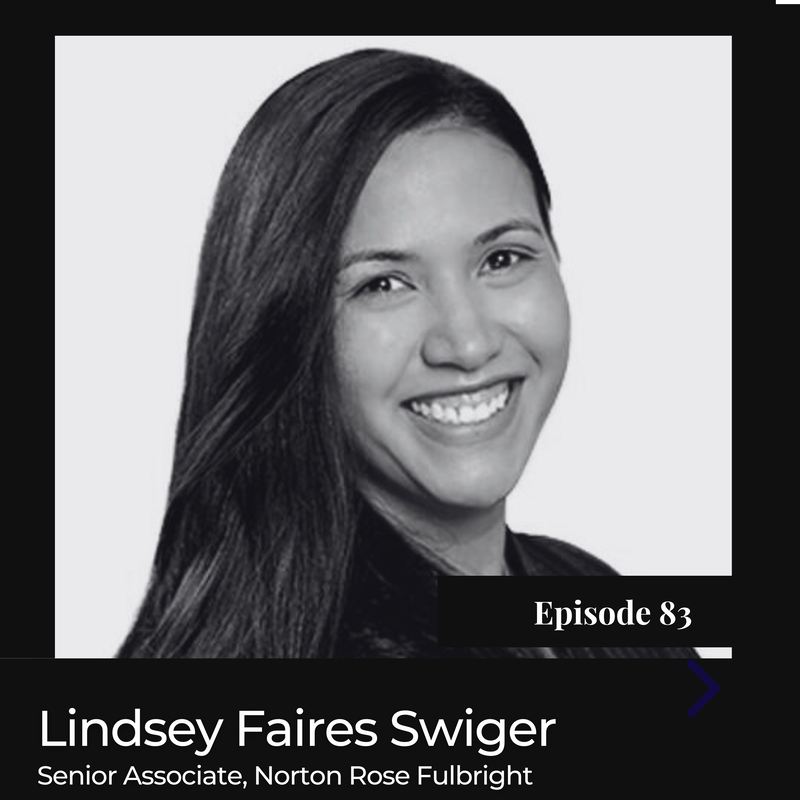 Today I’m talking with Lindsey Swiger, Senior Associate at Norton Rose Fulbright in Houston, Texas. Lindsey is an energy lawyer who has spent her career advising clients on conventional and renewable energy transactions across the value chain.  Lindsey's practice focuses on project development and financing, mergers, acquisitions, divestments and joint venture structuring. Prior to joining Norton Rose Fulbright, Lindsey was in-house counsel with Exxon. During our conversation, Lindsey candidly shares her journey in and out of big law, how life circumstances factored into her career decisions, and how she persevere through some especially challenging times. In my opinion, conversations like this one with Lindsey don’t happen enough in our industry. I’m so proud of Lindsey for sharing her story and inspiring others, myself included. Please enjoy.